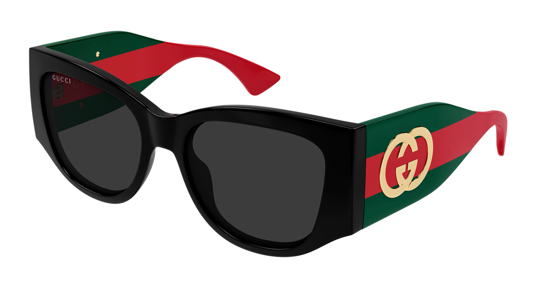Óculos de sol gucci gg2115s 001 negro cat eye femenino tamanho 55mm - Vista principal