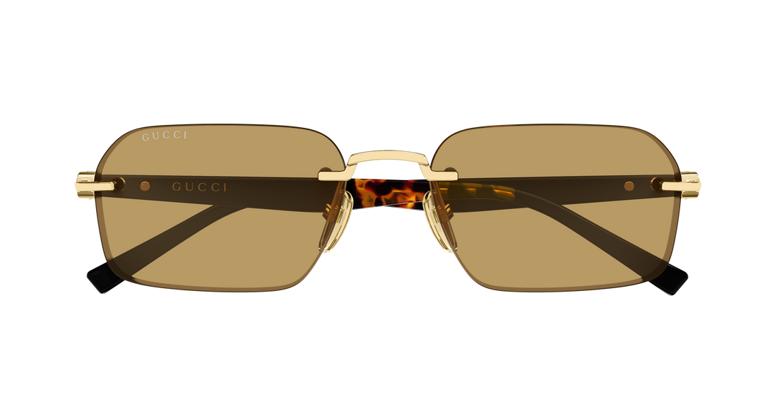 Lunettes de soleil gucci gg2259s 005 dorado rectangular / squared masculino taille 55mm - Vue détaillée