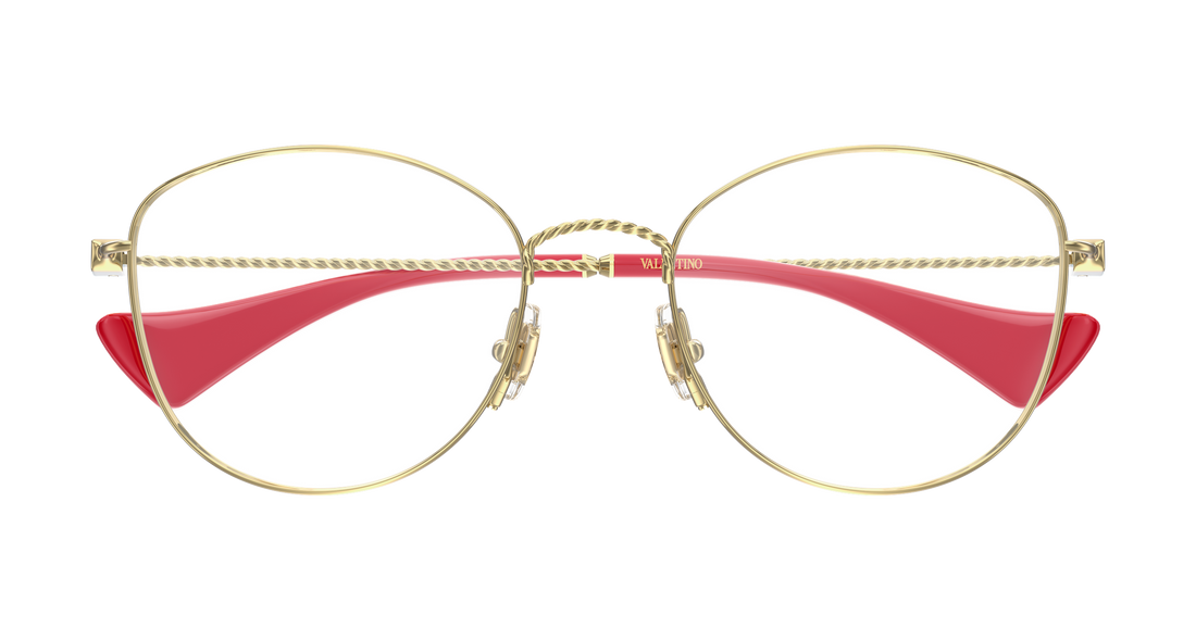 Lunettes de vue valentino vg0064o 003 dorado round/oval/panthos femenino taille 52mm - Vue détaillée
