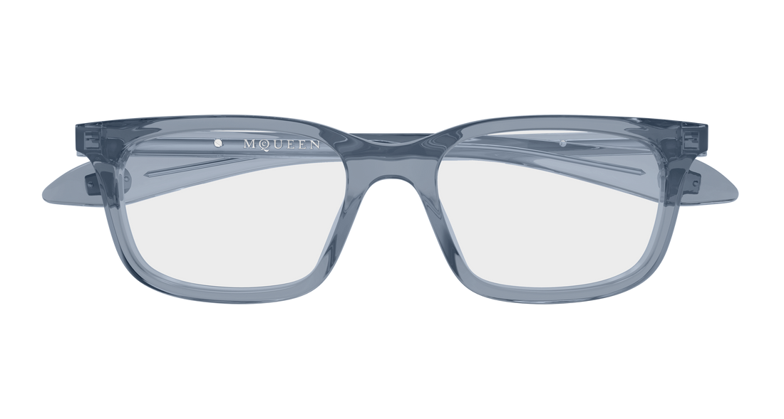 Lunettes de vue alexander mcqueen am0587o 004 gris rectangular / squared masculino taille 53mm - Vue détaillée