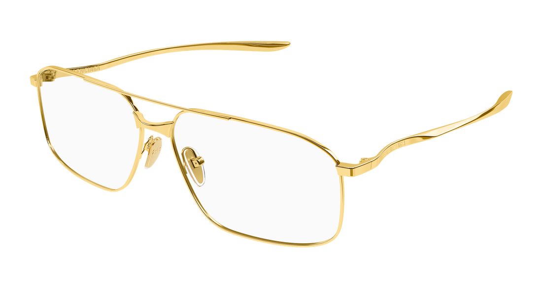 Occhiali da vista balenciaga bb0495o 002 dorado pilot/navigator masculino taglia 61mm - Vista principale