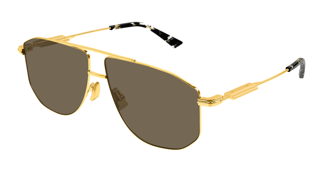 Lunettes de soleil bottega veneta bv1509s 003 dorado pilot/navigator unisex taille 59mm - Vue principale