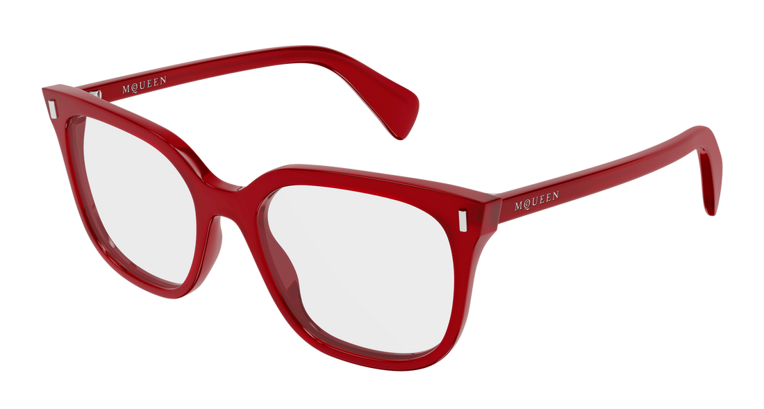 Lunettes de vue alexander mcqueen am0585o 003 rojo rectangular / squared femenino taille 53mm - Vue principale