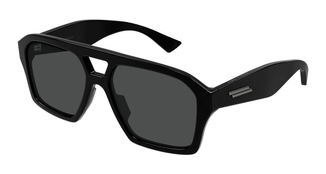 Lunettes de soleil bottega veneta bv1501s 001 negro rectangular / squared unisex taille 56mm - Vue principale