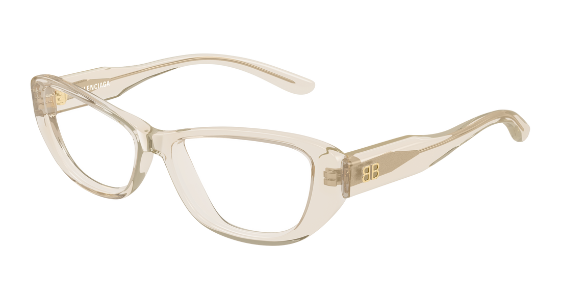 Lunettes de vue balenciaga bb0514o 003 beige geometrical/directional femenino taille 55mm - Vue principale