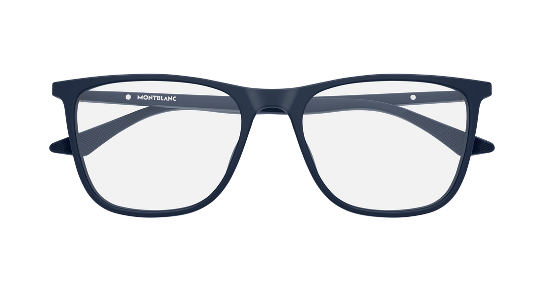 Lunettes de vue montblanc mb0510o 006 azul rectangular / squared masculino taille 56mm - Vue détaillée