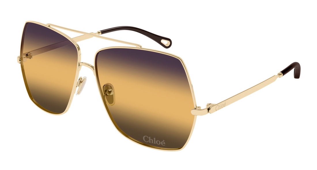 Lunettes de soleil chloé ch0278s 008 dorado rectangular / squared femenino taille 62mm - Vue principale
