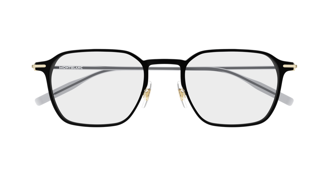 Lunettes de vue montblanc mb0504o 001 negro rectangular / squared masculino taille 51mm - Vue détaillée