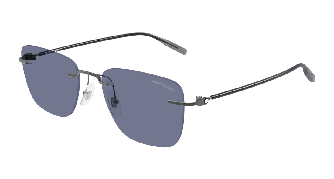 Gafas de sol montblanc mb0470s 004 plateado rectangular / squared masculino talla 54mm - Vista principal