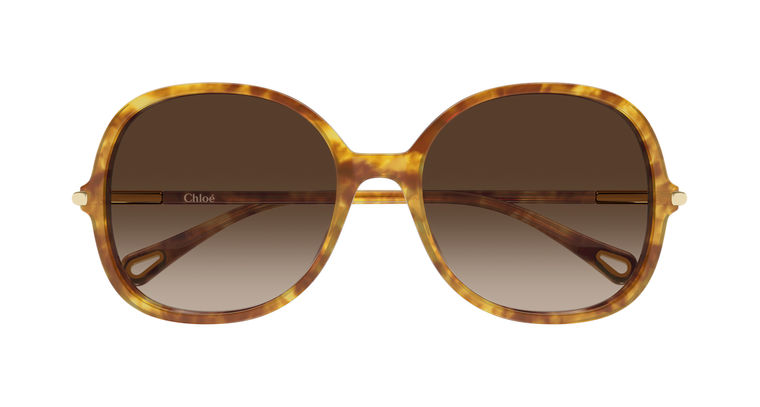 Sonnenbrillen chloé ch0383s 002 havana round/oval/panthos femenino größe 57mm - Detailansicht