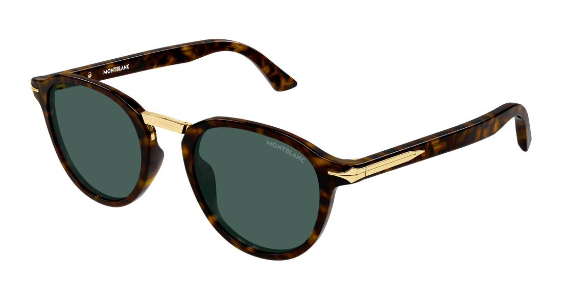 Lunettes de soleil montblanc mb0515s 002 havana round/oval/panthos masculino taille 49mm - Vue principale