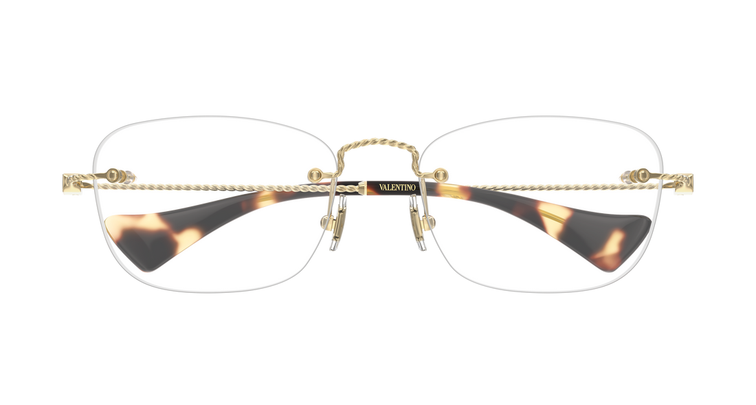 Lunettes de vue valentino vg0065o 002 dorado round/oval/panthos femenino taille 55mm - Vue détaillée