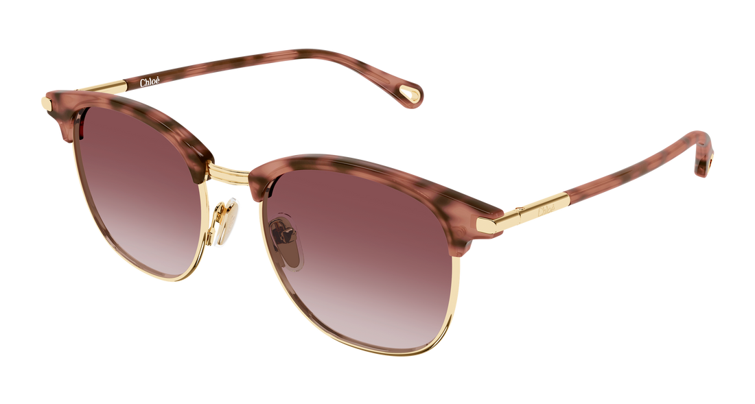 Lunettes de soleil chloé ch0384s 004 dorado round/oval/panthos femenino taille 52mm - Vue principale