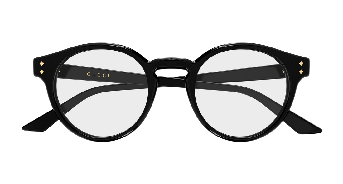 Occhiali da vista gucci gg2133o 001 negro round/oval/panthos masculino taglia 48mm - Vista dettagliata