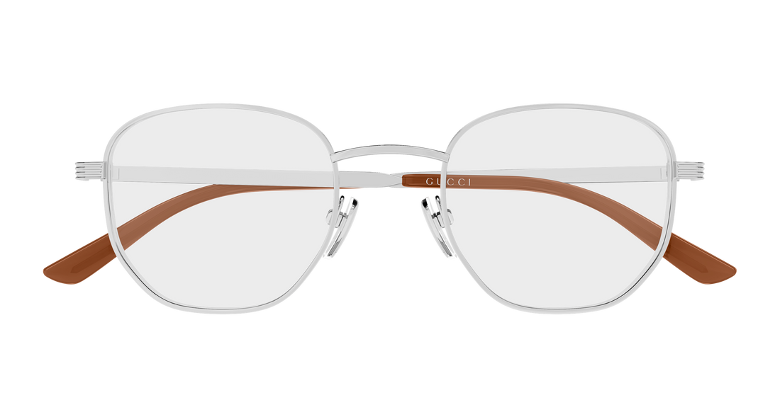 Lunettes de vue gucci gg2224o 003 plateado round/oval/panthos femenino taille 49mm - Vue détaillée