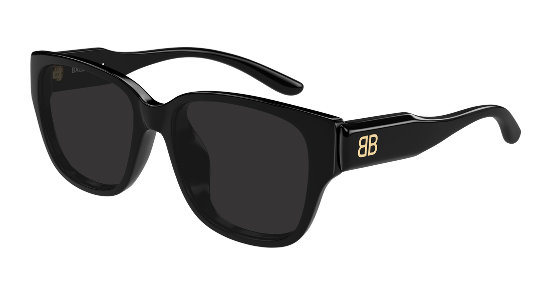 Lunettes de soleil balenciaga bb0512sk 001 negro rectangular / squared unisex taille 56mm - Vue principale