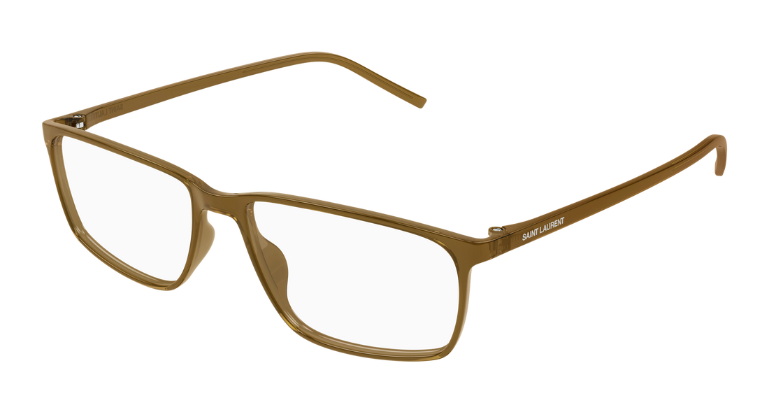 Brillen saint laurent sl 886 005 marron rectangular / squared masculino größe 57mm - Hauptansicht