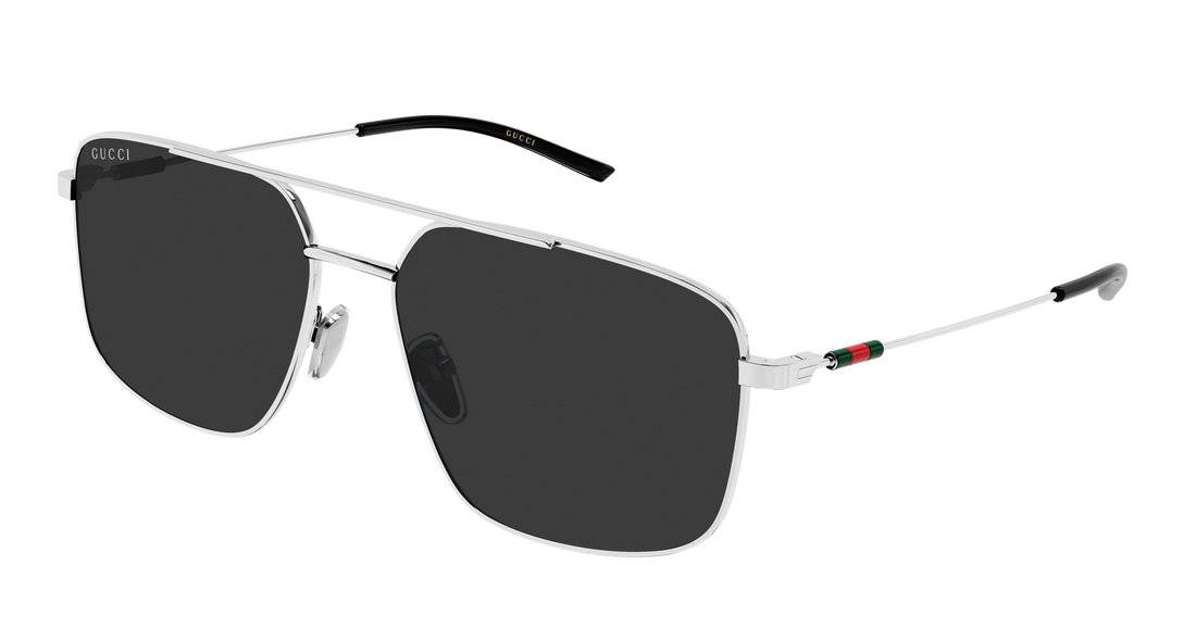 Óculos de sol gucci gg2096sa 001 plateado rectangular / squared masculino tamanho 59mm - Vista principal