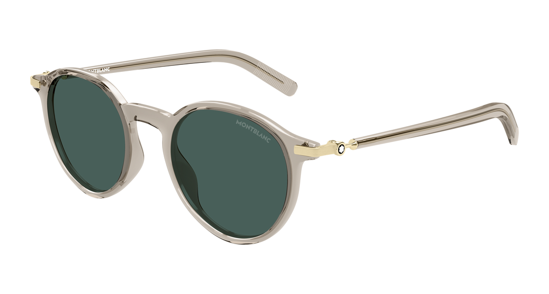 Gafas de sol montblanc mb0461s 004 beige round/oval/panthos masculino talla 49mm - Vista principal