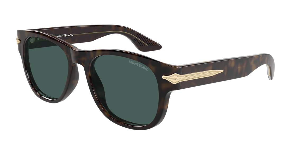 Lunettes de soleil montblanc mb0478s 002 havana rectangular / squared masculino taille 54mm - Vue principale