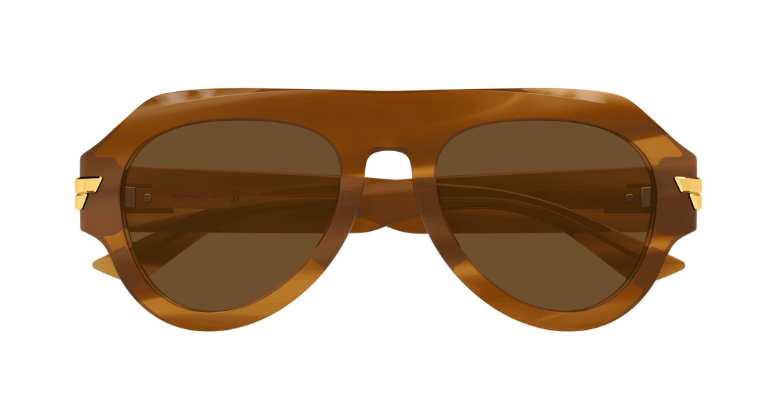Sonnenbrillen bottega veneta bv1488s 003 marron pilot/navigator unisex größe 53mm - Detailansicht