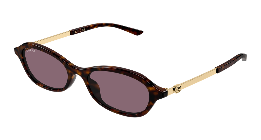 Lunettes de soleil gucci gg2212s 003 havana round/oval/panthos femenino taille 52mm - Vue principale
