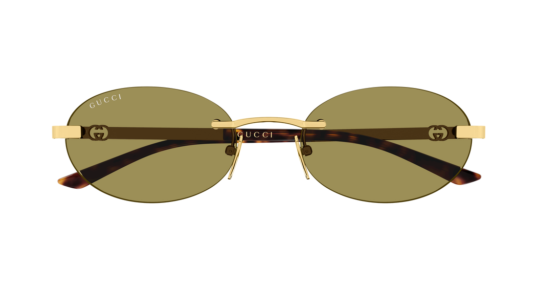Lunettes de soleil gucci gg2214s 004 dorado round/oval/panthos femenino taille 55mm - Vue détaillée