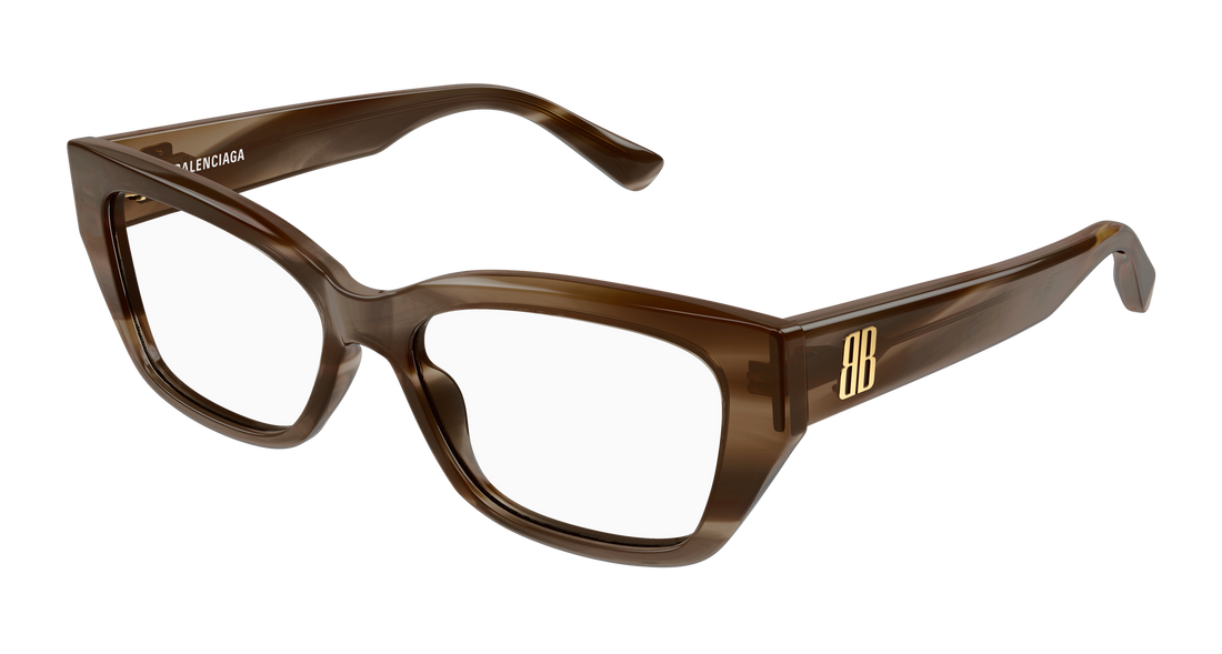Óculos graduados balenciaga bb0483o 004 marron rectangular / squared femenino tamanho 55mm - Vista principal