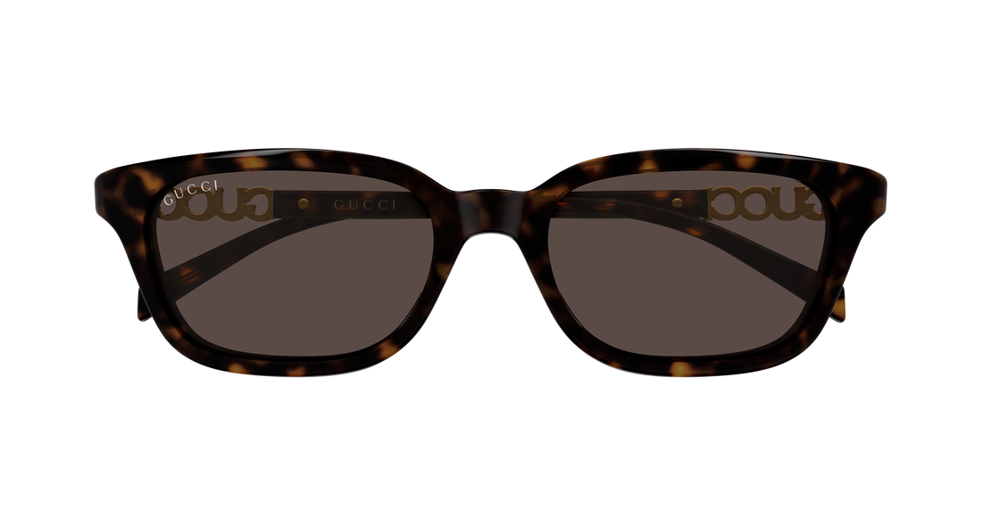 Lunettes de soleil gucci gg2208s 002 havana rectangular / squared femenino taille 53mm - Vue détaillée
