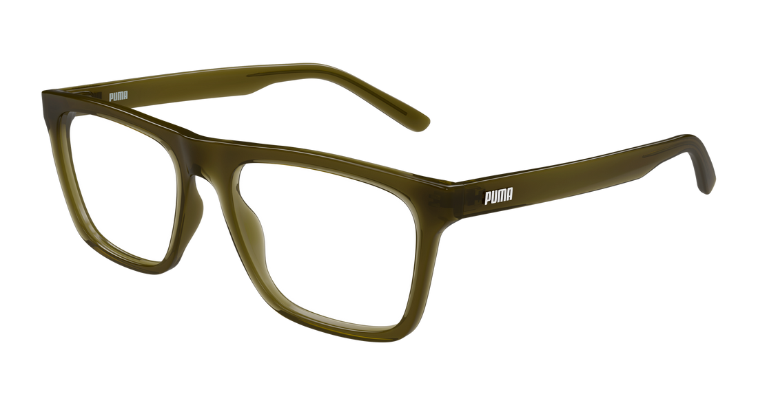 Brillen puma pu0545o 003 verde rectangular / squared masculino größe 55mm - Hauptansicht