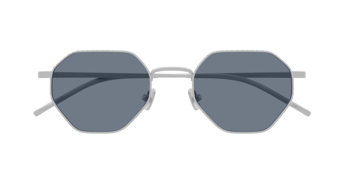 Occhiali da sole bottega veneta bv1471s 004 plateado round/oval/panthos unisex taglia 51mm - Vista dettagliata