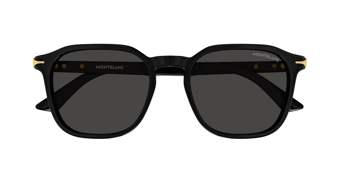 Lunettes de soleil montblanc mb0516s 001 negro rectangular / squared masculino taille 52mm - Vue détaillée