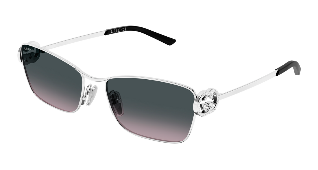 Óculos de sol gucci gg2045s 002 plateado cat eye femenino tamanho 58mm - Vista principal