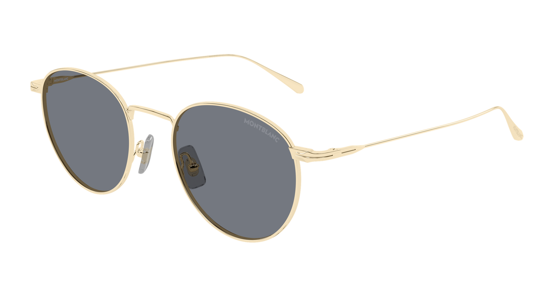 Gafas de sol montblanc mb0473s 001 dorado round/oval/panthos masculino talla 50mm - Vista principal
