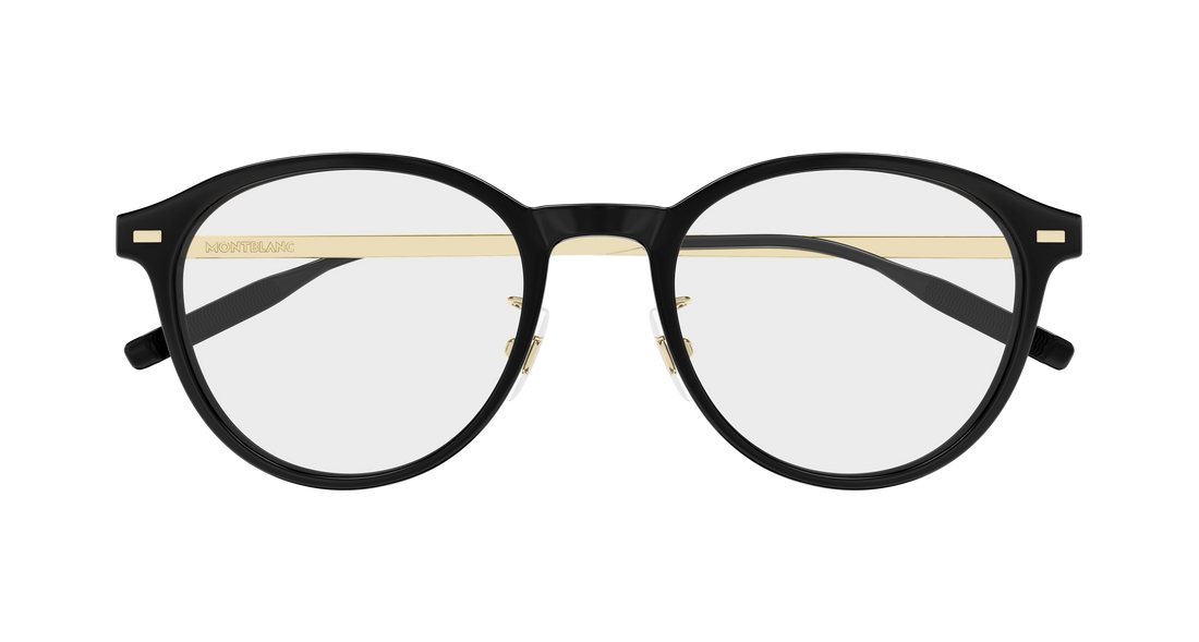 Lunettes de vue montblanc mb0507oa 001 negro round/oval/panthos masculino taille 52mm - Vue détaillée
