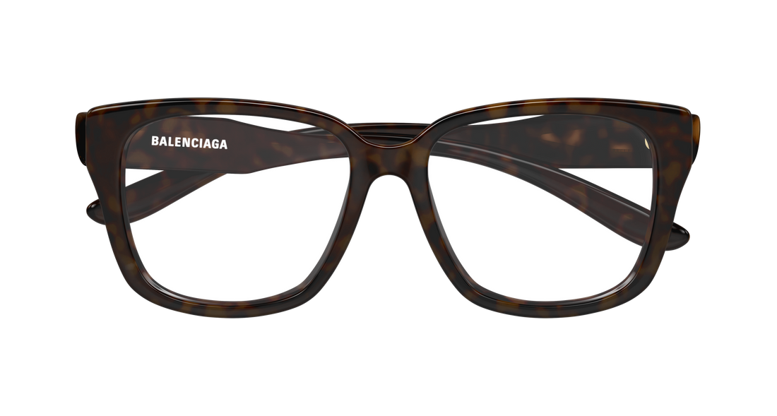 Lunettes de vue balenciaga bb0513o 002 havana rectangular / squared femenino taille 55mm - Vue détaillée