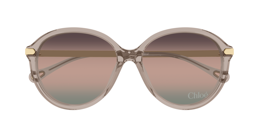 Sonnenbrillen chloé ch0358sk 005 marron round/oval/panthos femenino größe 59mm - Detailansicht