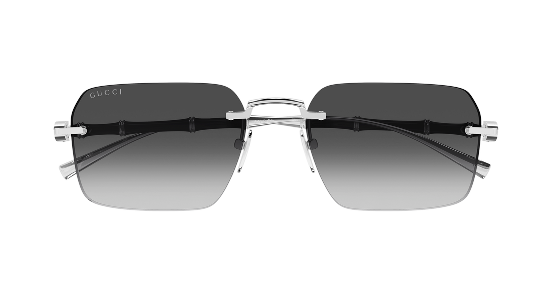 Óculos de sol gucci gg2154s 002 plateado rectangular / squared masculino tamanho 56mm - Vista de detalhe