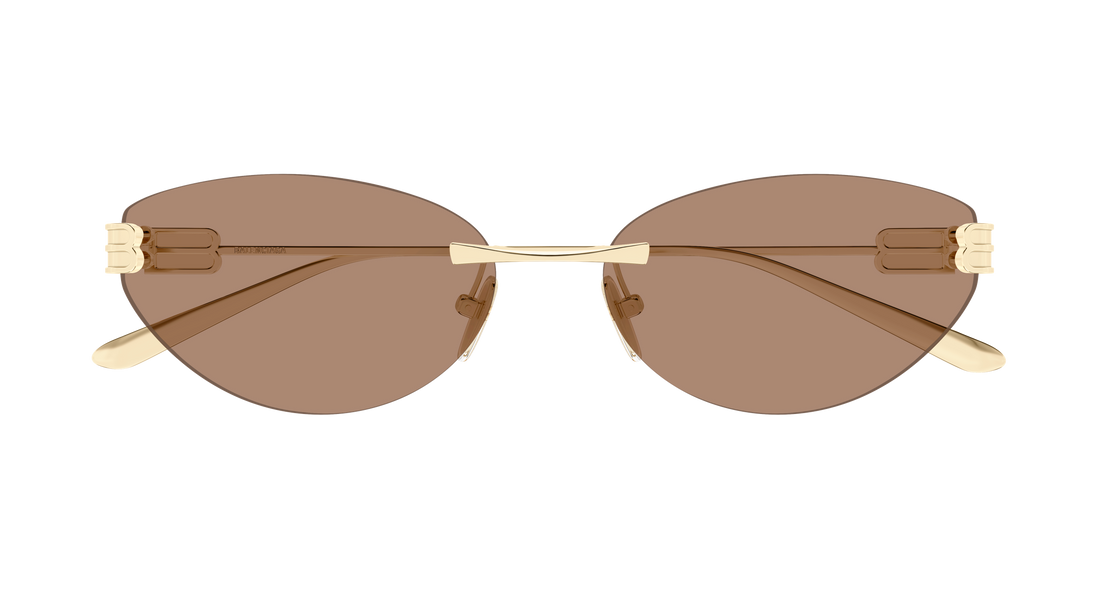 Óculos de sol balenciaga bb0486s 004 dorado cat eye femenino tamanho 61mm - Vista de detalhe