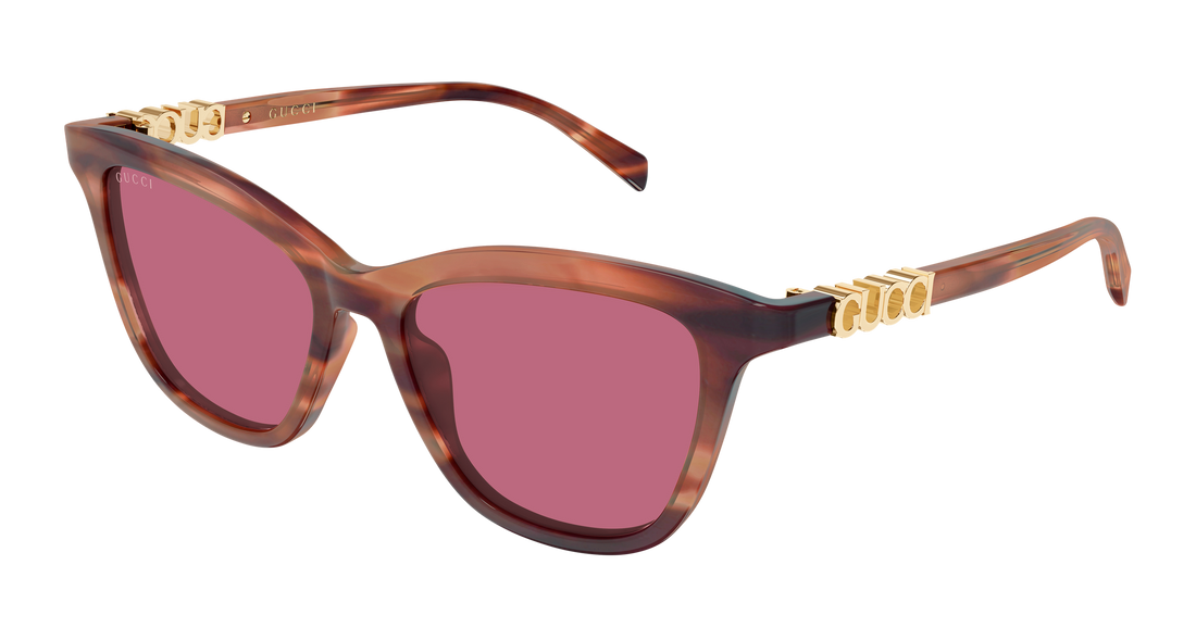 Óculos de sol gucci gg2032s 004 havana cat eye femenino tamanho 52mm - Vista principal