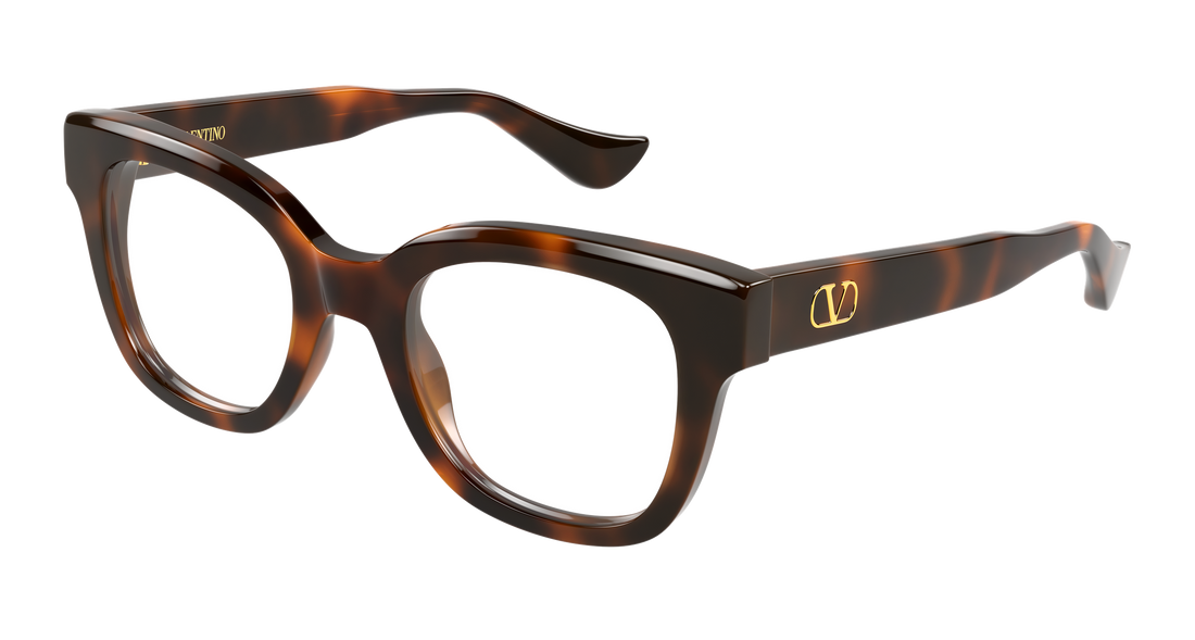 Lunettes de vue valentino vg0060o 003 havana rectangular / squared femenino taille 50mm - Vue principale