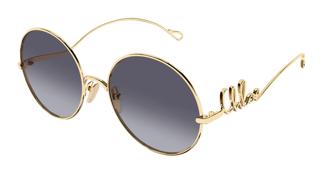 Lunettes de soleil chloé ch0372s 004 dorado round/oval/panthos femenino taille 56mm - Vue principale