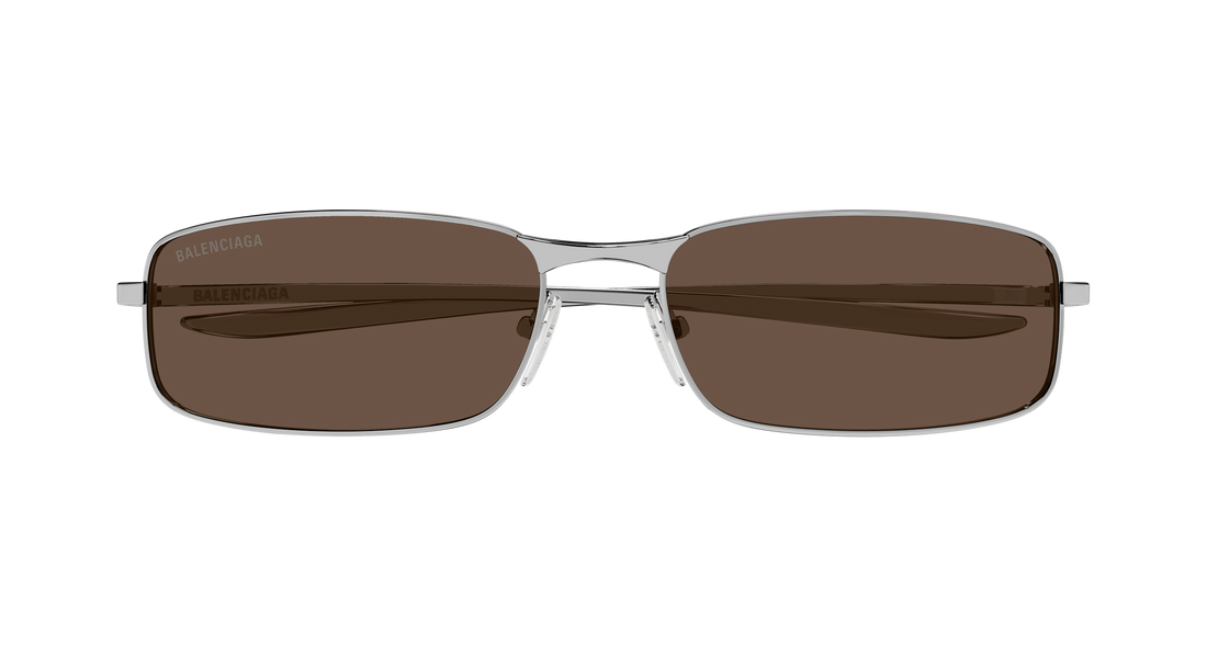 Occhiali da sole balenciaga bb0493s 002 plateado rectangular / squared masculino taglia 62mm - Vista dettagliata