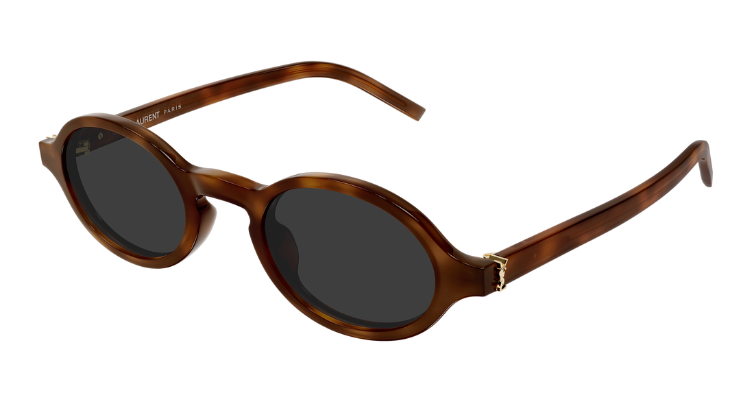 Óculos de sol saint laurent sl m161 003 havana round/oval/panthos unisex tamanho 48mm - Vista principal