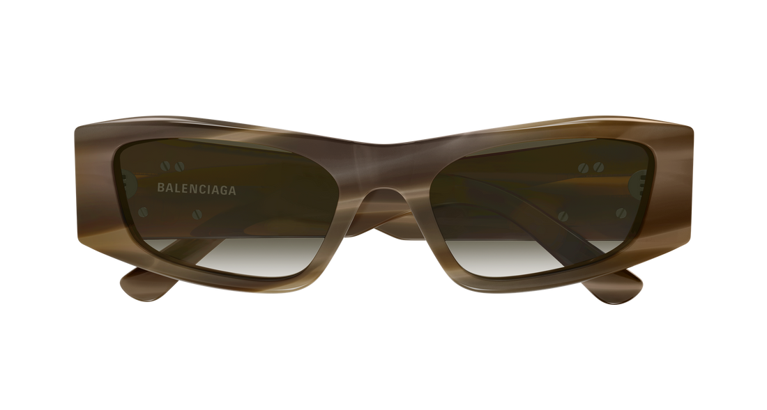 Occhiali da sole balenciaga bb0478s 003 marron geometrical/directional femenino taglia 55mm - Vista dettagliata