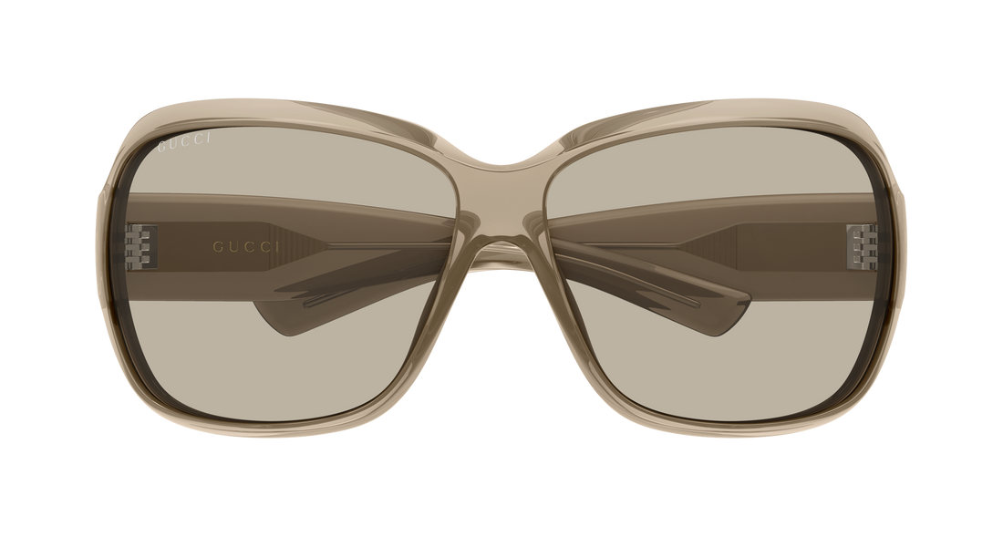 Occhiali da sole gucci gg2176s 006 beige rectangular / squared femenino taglia 70mm - Vista dettagliata