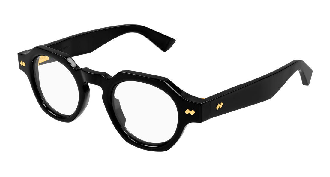 Brillen bottega veneta bv1487o 006 negro round/oval/panthos unisex größe 44mm - Hauptansicht