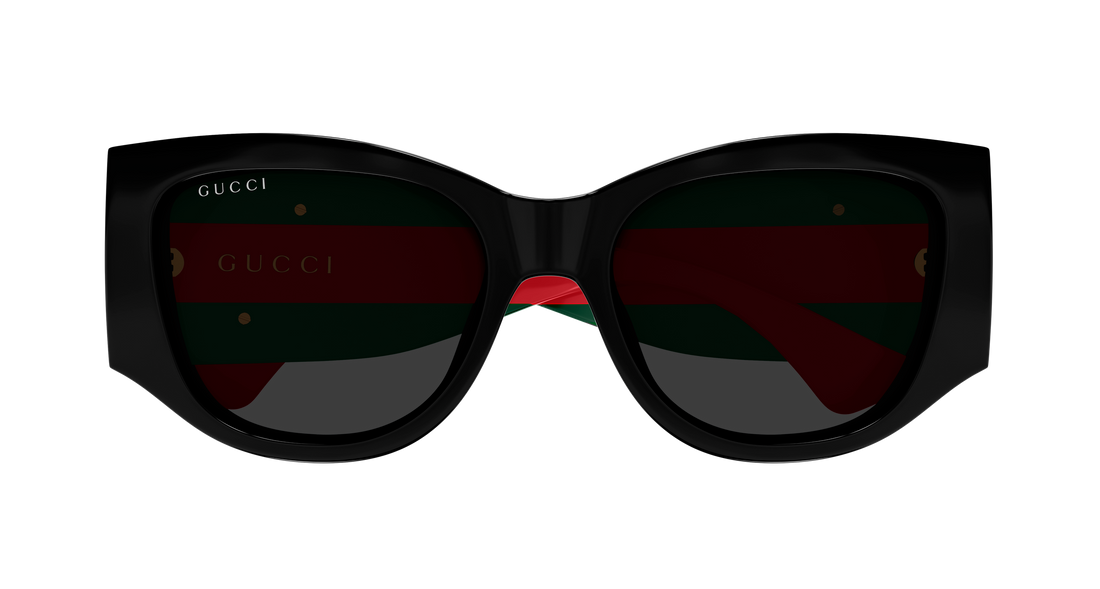 Óculos de sol gucci gg2115s 001 negro cat eye femenino tamanho 55mm - Vista de detalhe