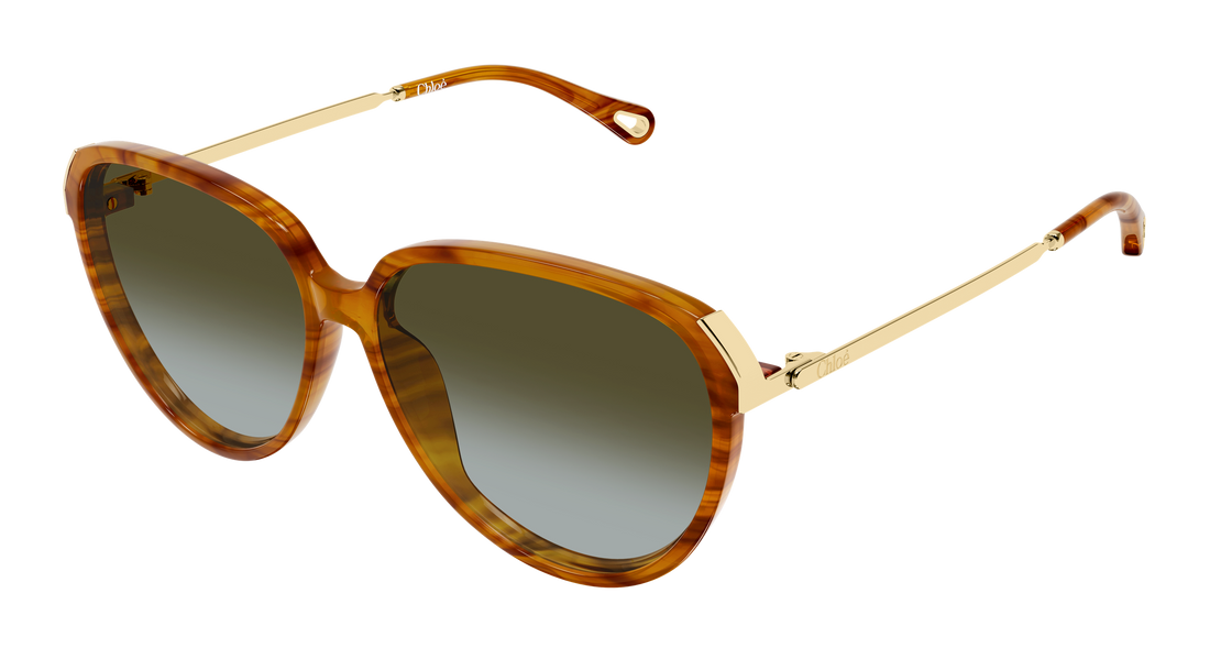 Lunettes de soleil chloé ch0406s 003 havana round/oval/panthos femenino taille 59mm - Vue principale
