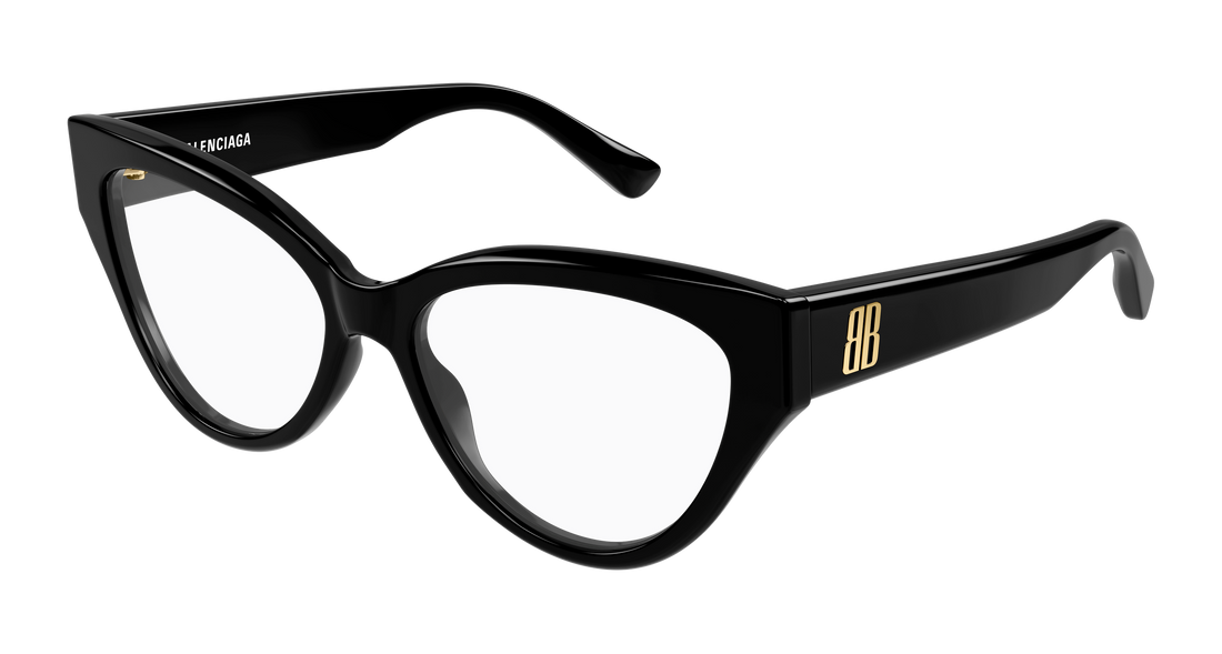 Óculos graduados balenciaga bb0482o 001 negro cat eye femenino tamanho 56mm - Vista principal